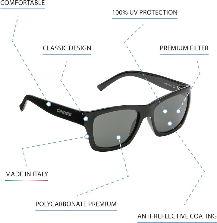 Cressi Italienisch-Sonnenbrille-Qualität - Verschiedene Modelle / Farben - Polarized / Anti-Glare mi