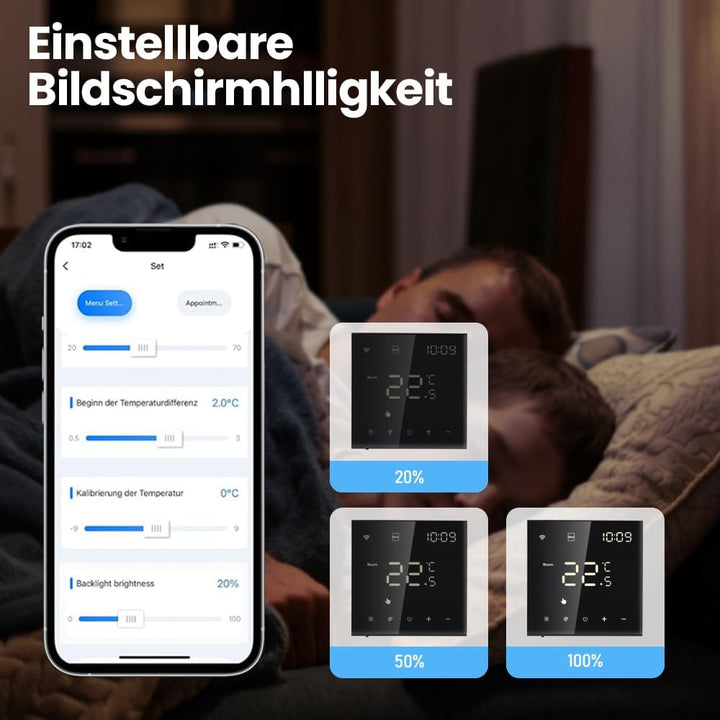 Irishom WiFi Thermostat mit Wasser Fussbodenheizung und Kesselsteuerung,Wchentlich Programmierbar Ra