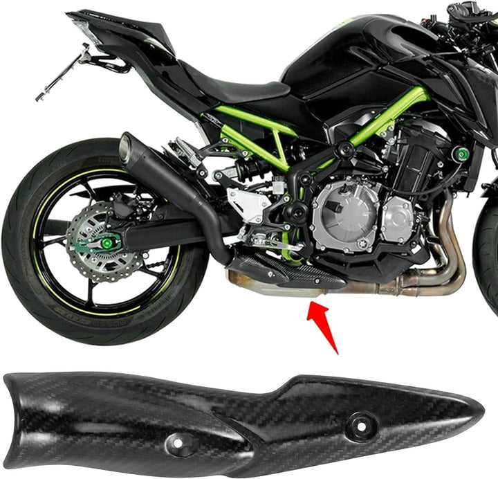 Iegefirm für Z900 2017-2019 Motorrad Auspuff Anlage Mitte Link Rohr Kohle Faser Hitze Schild Abdecku