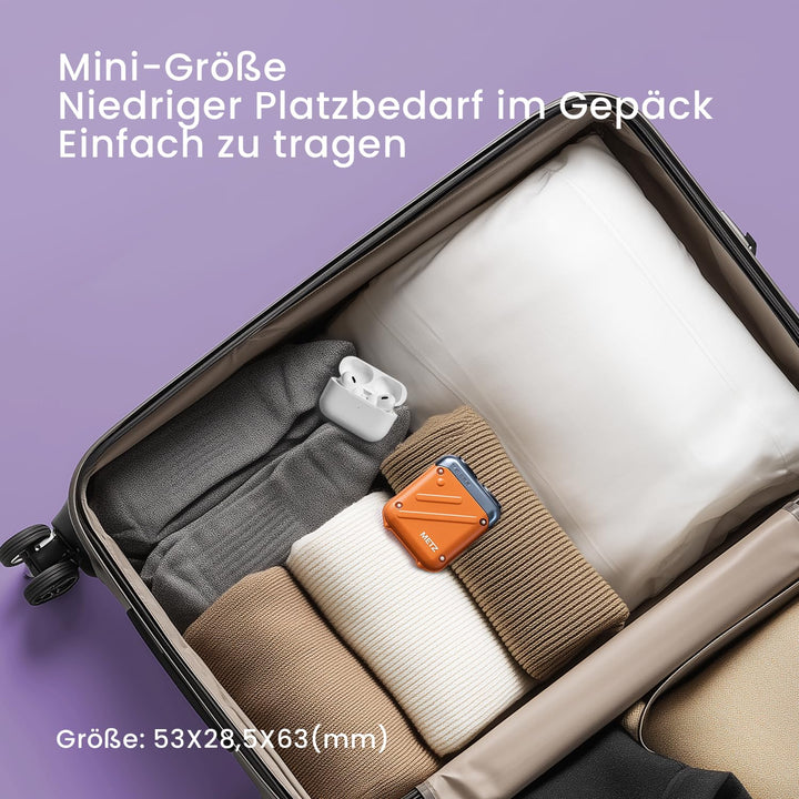 METZ Traveller Rasierer Herren, Tragbarer Elektrorasierer mit Reiseetui, Nass und Trockenrasierer mi