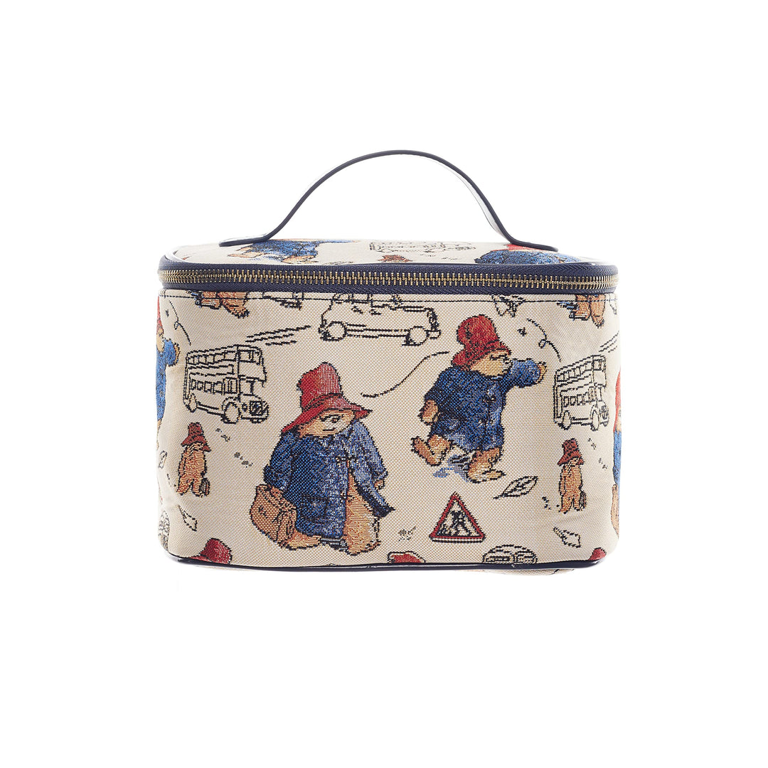 Signare Klassische Paddington Bear gewebte Tapisserie-Kosmetiktasche für Reisen, Toilettenartikel, M