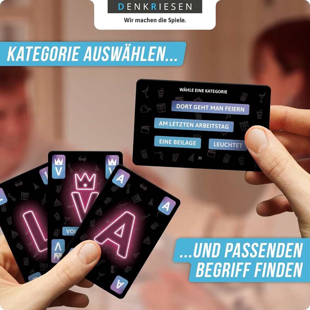 DENKRIESEN - Stadt Land VOLLPFOSTEN® – Das Kartenspiel – Party Edition Jetzt geht&