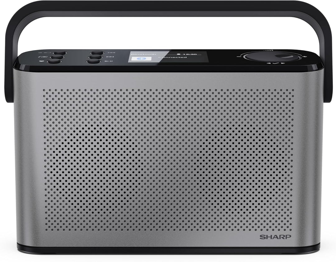 SHARP DR-P540(GY) Osaka Tragbares Digitalradio – DAB+/FM, Bluetooth 5.3, BestTune-Technologie, 120 R