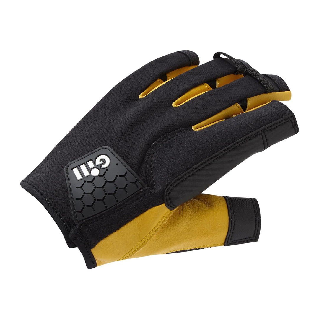 Gill Mens Pro Kurzfingersegeln und Beiboothandschuhe - Schwarz, M
