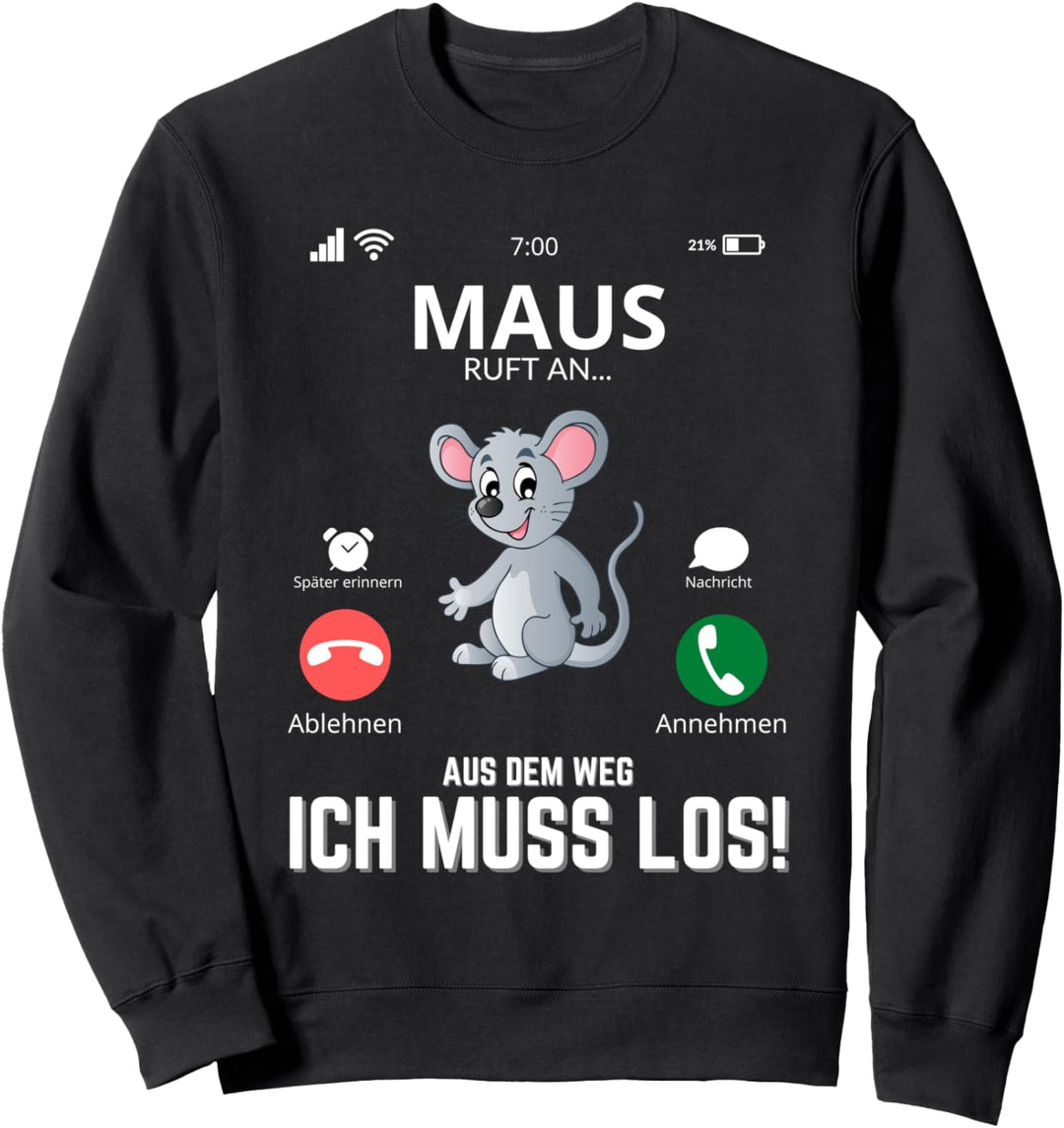 Maus Ruft An - Lustiges Mäuse Kinder Sweatshirt