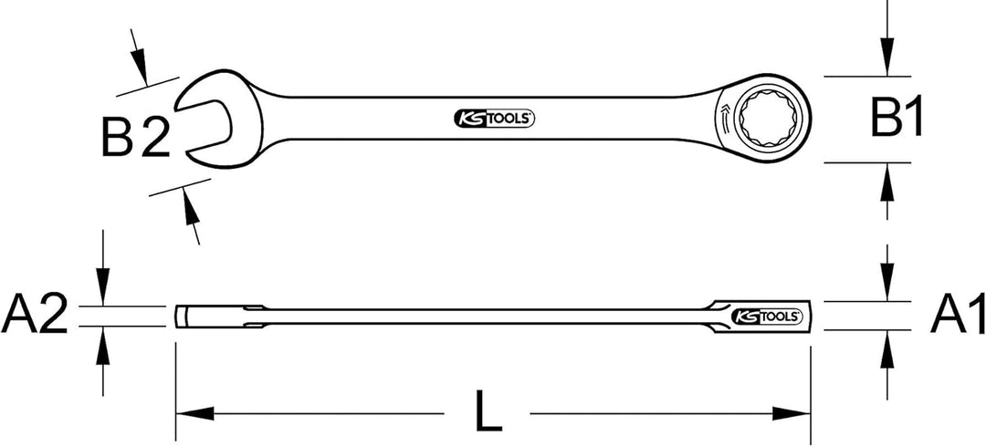 KS Tools 503.4229 GEARplus Ratschenringmaulschlüssel, 32mm, Farbig, 32mm