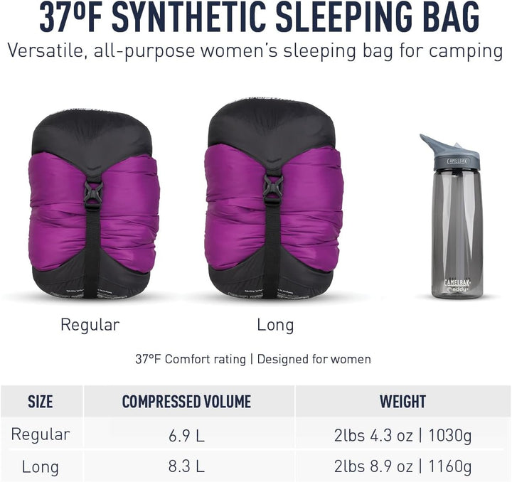 Sea to Summit Quest QuI -3 Grad Women - Synthetik Damenschlafsack Regular Zip links, Regular Zip lin