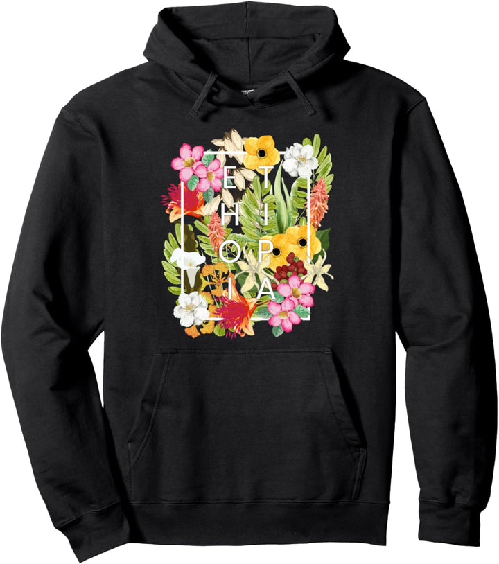 Blumen von Äthiopien Wortkunst - Äthiopischer Stolz Pullover Hoodie
