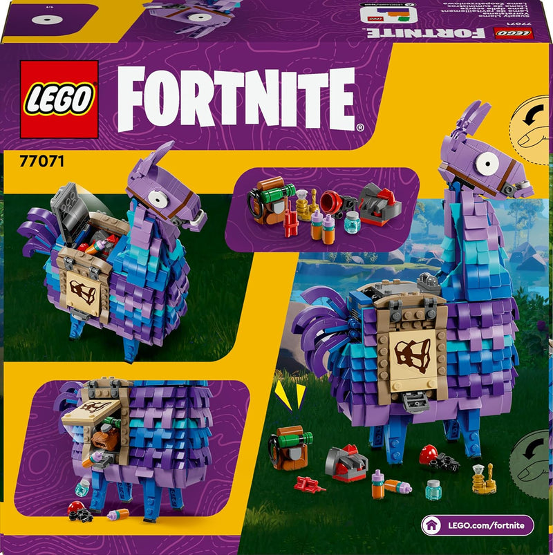 LEGO Fortnite Vorratslama, Spielzeug zum Videospiel, Lama Figur zum Spielen und Ausstellen, Geschenk