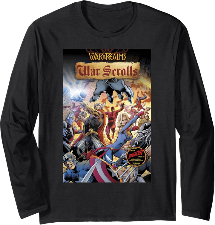 Marvel War Of The Realms War Scrolls Comic Cover Langarmshirt