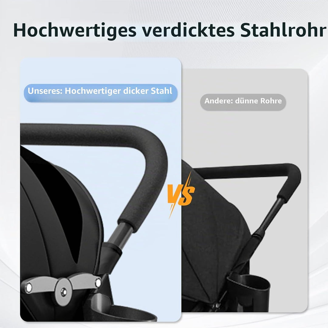 Kompakter Stab-Kinderwagen, 0-4 Jahre (max. 30 kg), leicht (4,8 kg), Stab-Kinderwagen für Baby-Komfo