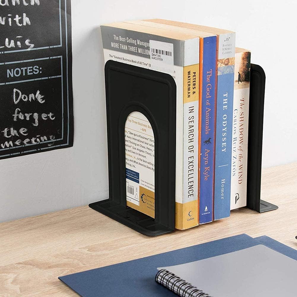 DIFIT Buchstützen, 8 Paare Buchstützen Buchhalter, Buchstützen Metall Buchstützen für Magazin/Bücher