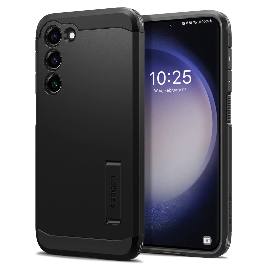 Spigen Tough Armor Hülle Kompatibel mit Samsung Galaxy S23 Plus 5G -Black S23 Plus Schwarz, S23 Plus