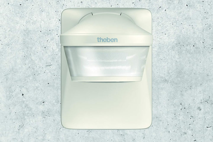 Theben 1010605 theLUXA P220 WH Bewegungsmelder für den Aussenbereich, 220° Erfassungsbereich, Bewegu
