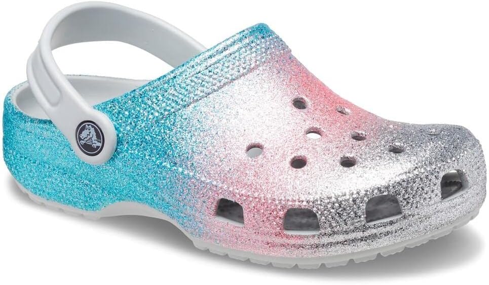 Crocs Unisex Kinder Classic Glitter Clog T Holzschuh 19/20 EU Shimmer Multi, 19/20 EU Shimmer Multi
