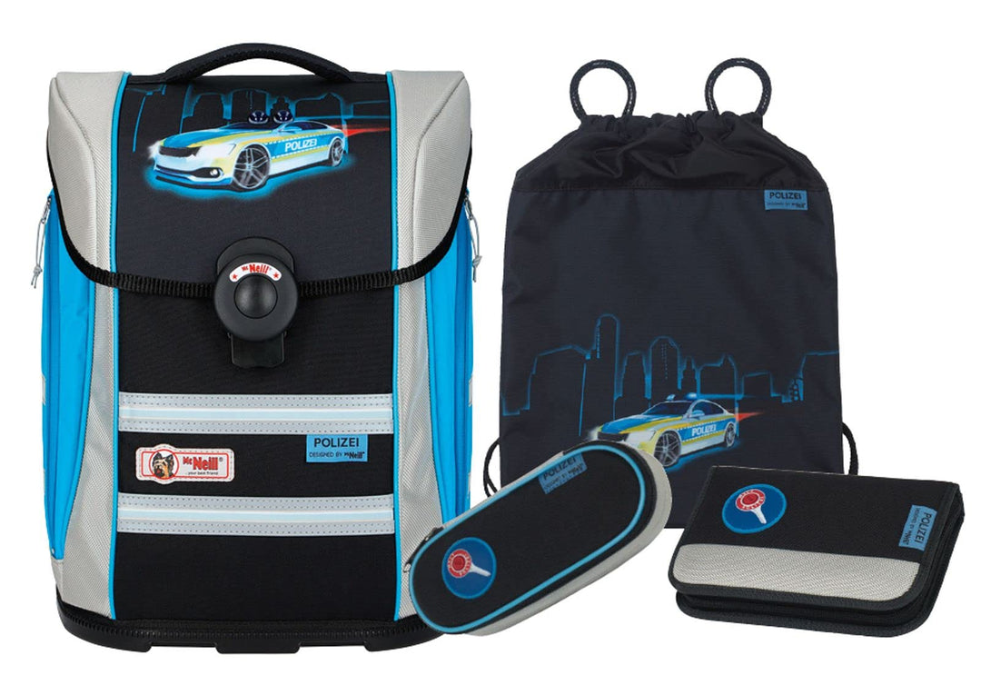 McNeill ERGO Primero McLight Schulranzen-Set 4tlg. Grau ca. 30 x 38 x 22 cm