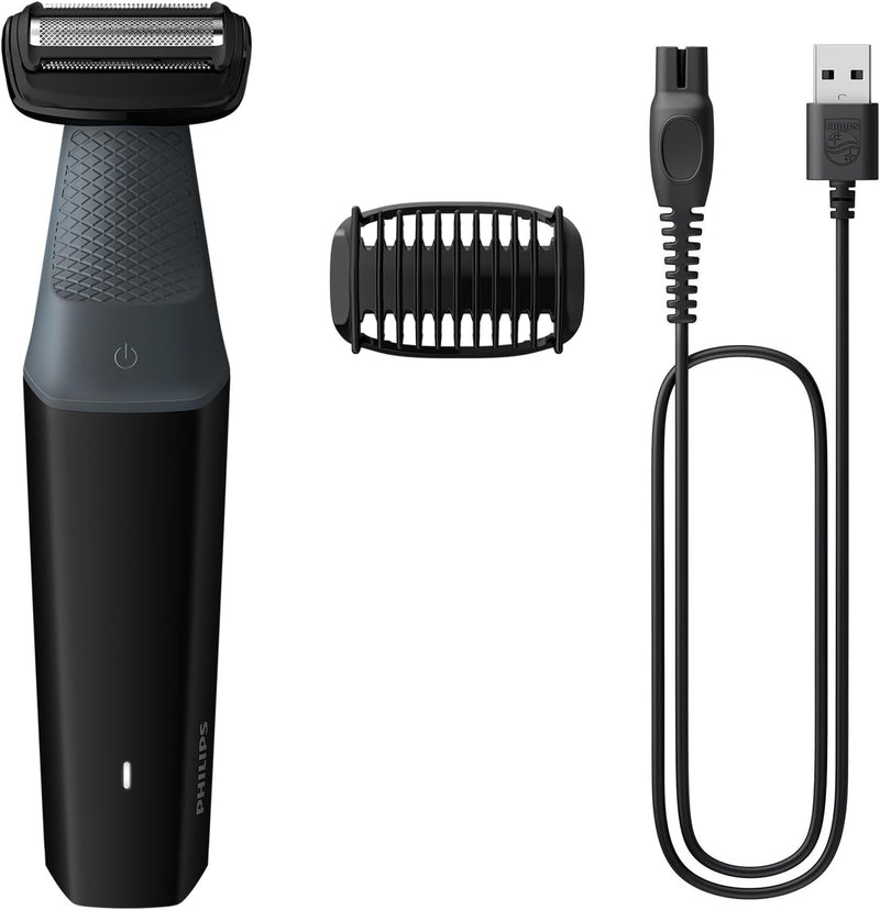 Philips Bodygroom Series 3000, wasserfester Trimmer für Intimbereich und Körper, gründliche und ange