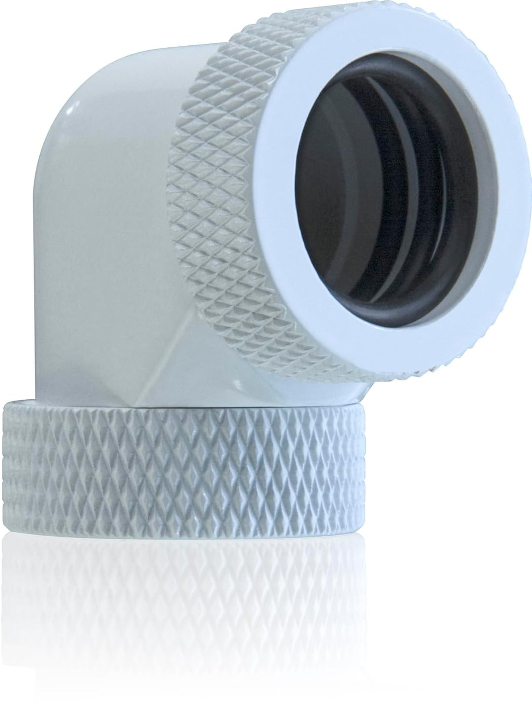 Raijintek PELIAS Weiss - D160906 G1/4" 16mm OD 90° Messing Hartrohr-Anschlüsse für PC-Wasserkühlung,