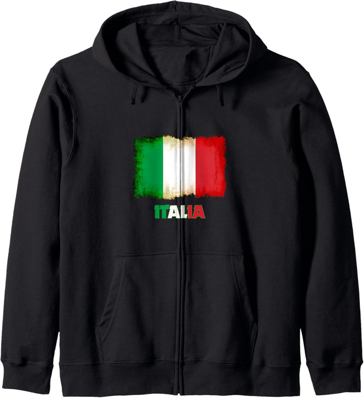 Italienische Vintage Flagge Retro Italia Banner Fähnrich Kapuzenjacke