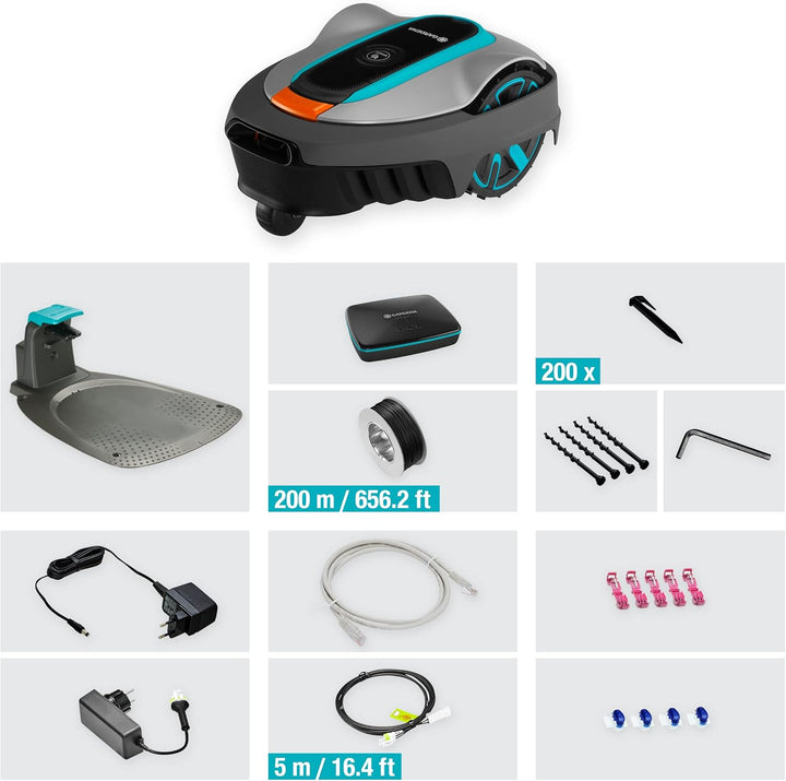 Gardena Mähroboter smart SILENO city 600 m² Set: Innovative LONA AI-Technologie, Steuerung per App,