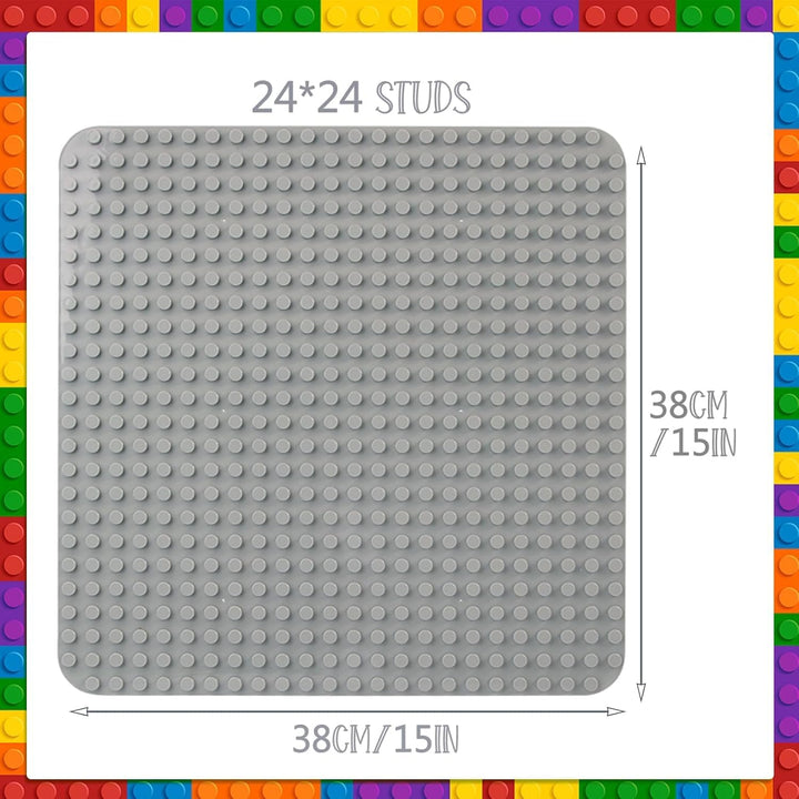grosse Platte Kompatibel mit Lego Duplo, 38 x 38cm grundplatte, Konstruktionsspielzeug für Mädchen u