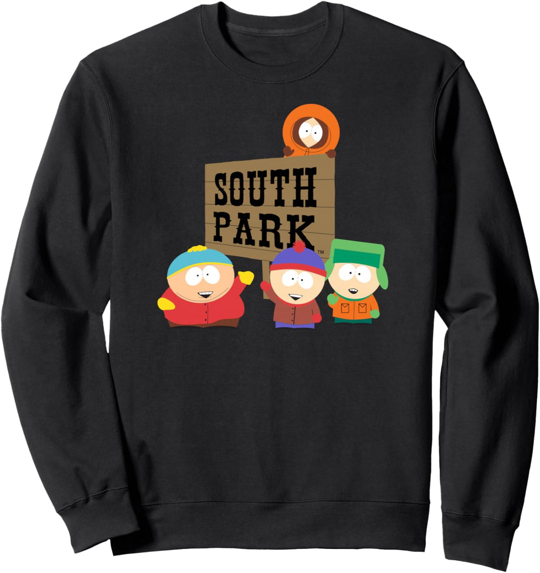 South Park Gang with Sign Sweatshirt