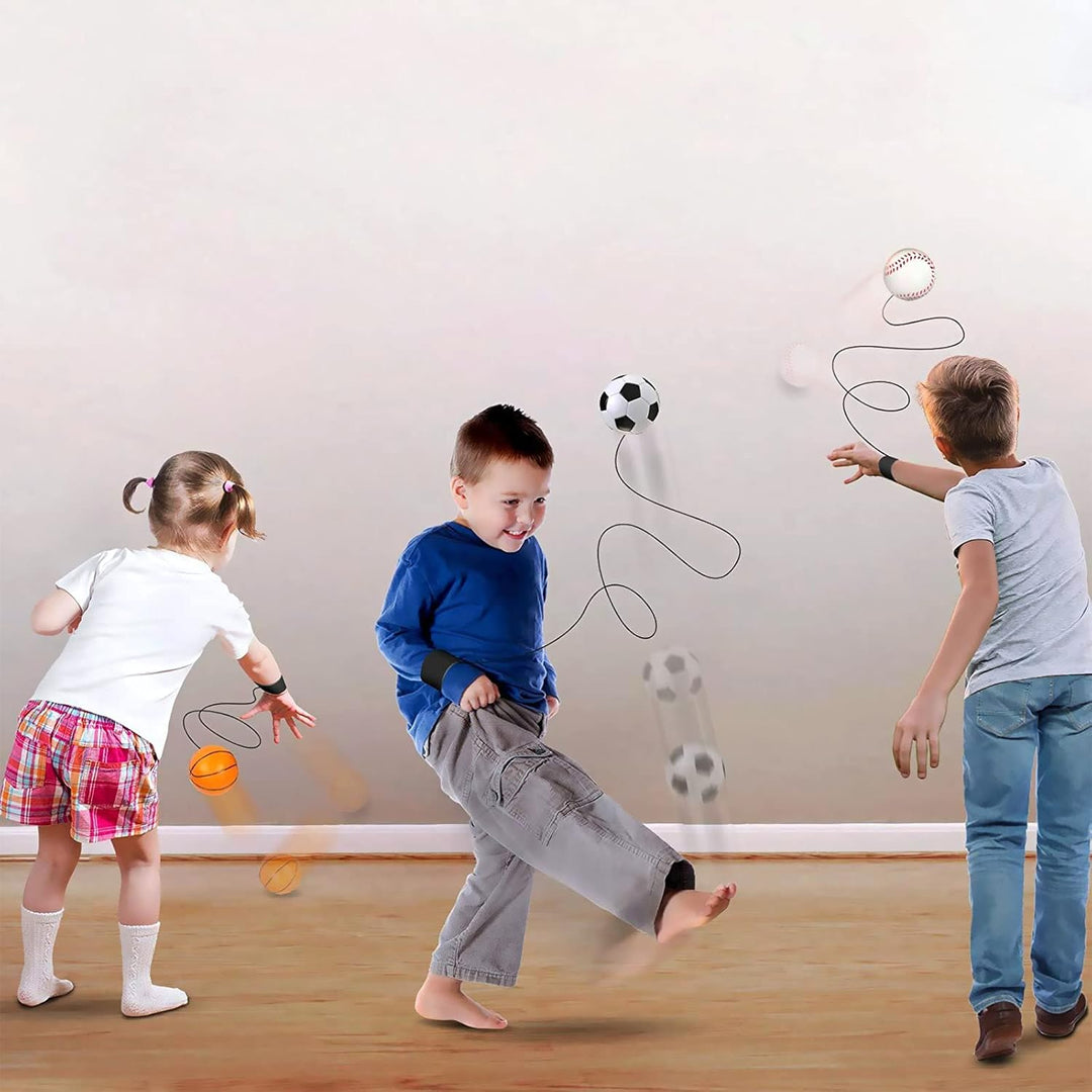 Springball Mit Schnur 8 PCS Ø 47mm - Handgelenk Return Ball Mit Gummiband für Kinder Erwachsen, Fuss
