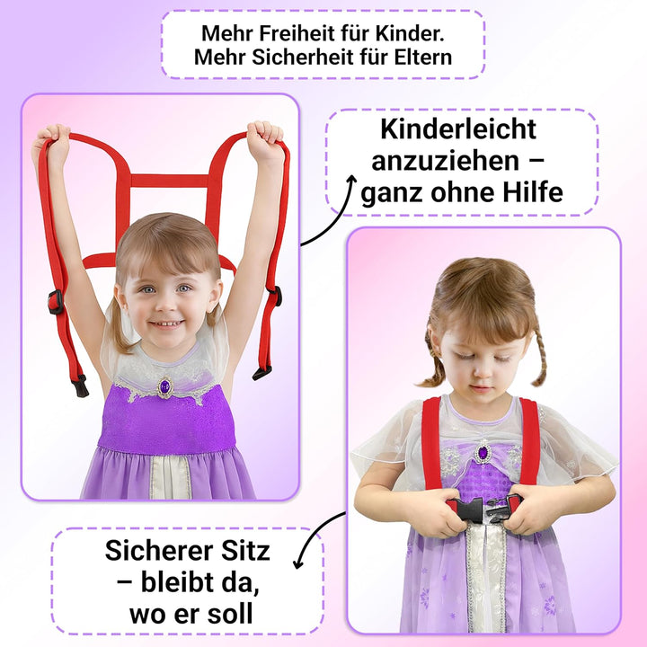 Pferdeleine zum Spielen für Kinder von 3 bis 12 Jahre - Sicheres Pferdegeschirr zum Spielen - Reissf