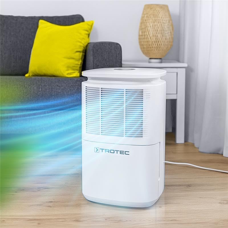 TROTEC Raumentfeuchter elektrisch TTK 30 E – Leistung 12 L/Tag – Fläche 15 m² / 37 m³ – Entfeuchtung