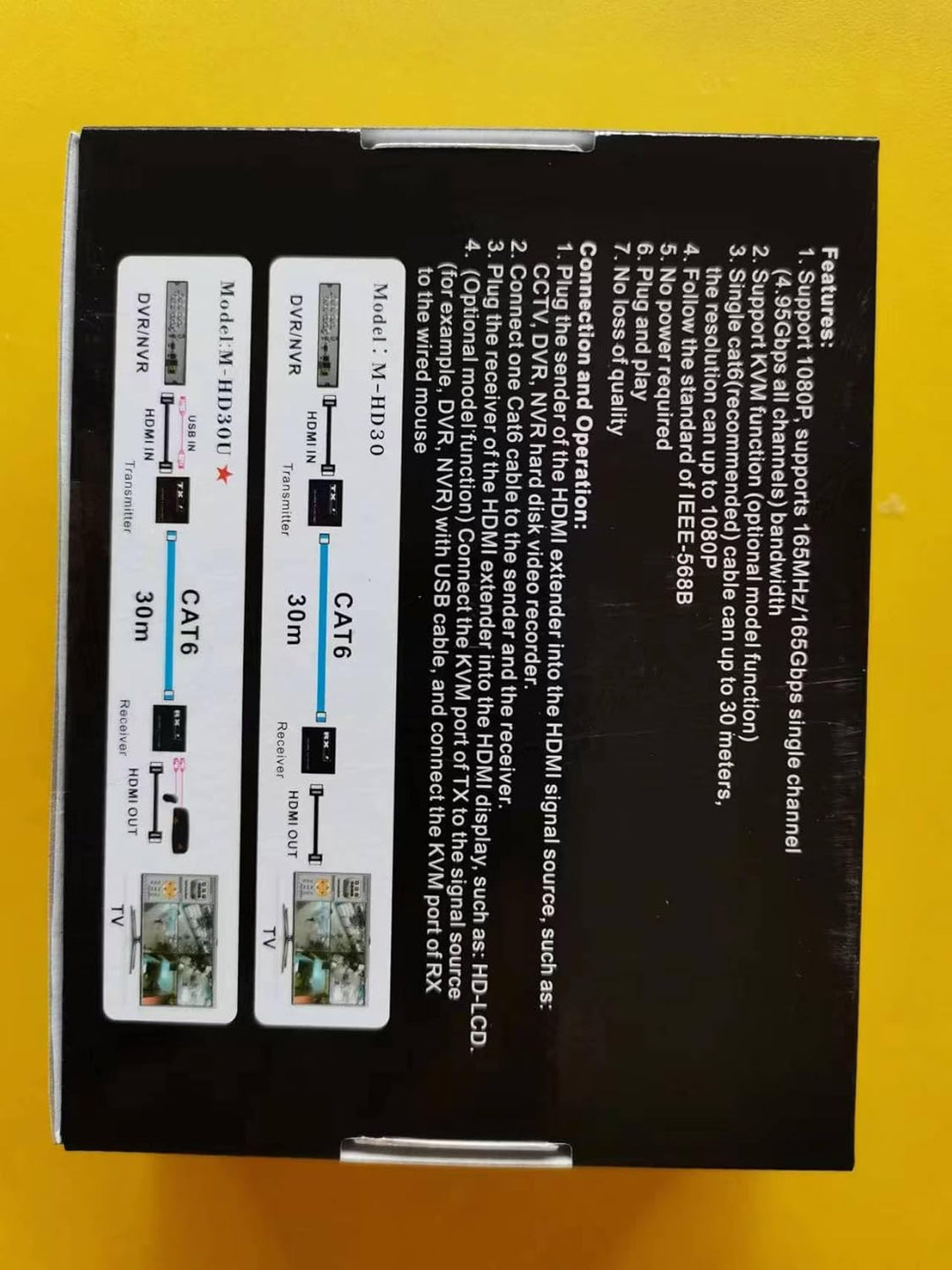 KVM-Extender HDMI RJ45 30M 1080P HDMI KVM-Extender mit USB auf Cat6 5E LAN Network Ethernet Extender