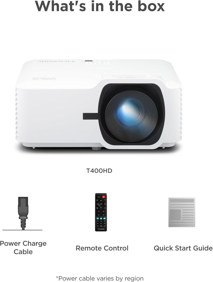 ViewSonic T400HD Laser Beamer, 4000 ANSI Lumen, Full HD 1080p, HDR/HLG und 4K Input Support, Kontras