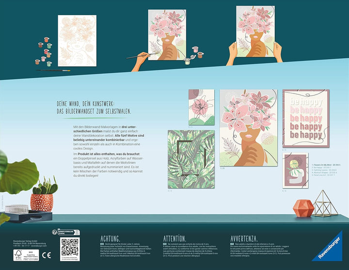 Ravensburger Malen nach Zahlen 20235 – Flowers on My Mind – ab 12 Jahren Alte Version, Alte Version