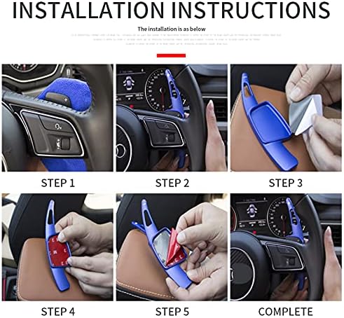 HIBEYO Schaltwippen Verlängerung Shift Paddle Alu Silber für VW Golf 6 Passat cc Golf 5 MK5 MK6 Tigu