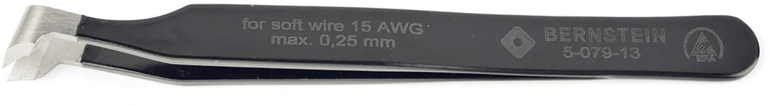 Bernstein Schneidpinzette, 115 mm, Schneide 10 mm mit ESD-Beschichtung, 5-079-13