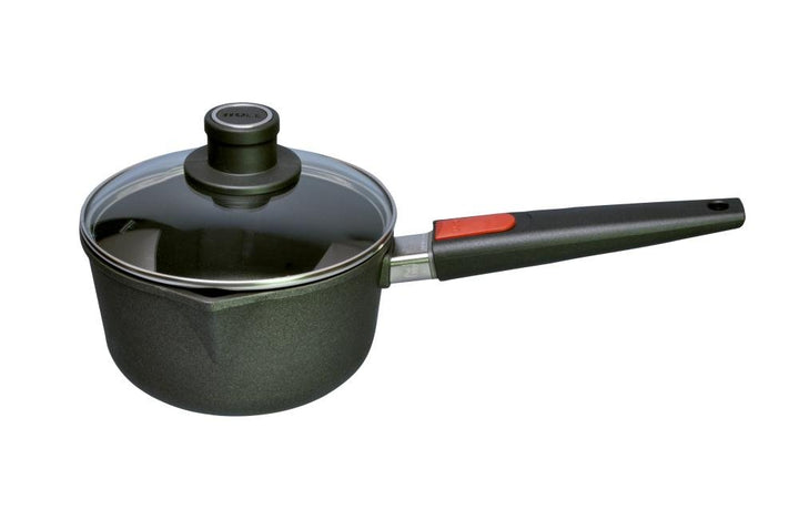 Woll Nowo Titanium Topf mit Glasdeckel in Box, Ø 18 cm, 10 cm hoch, 2.0 Liter, mit 2 Seitengriffen -