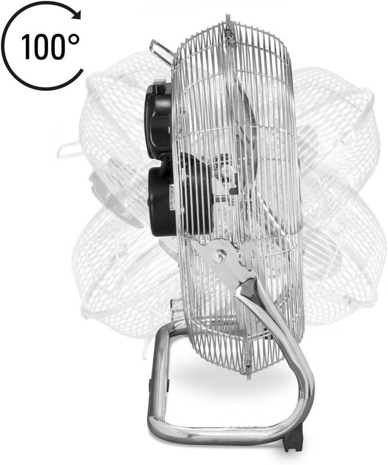 TROTEC Bodenventilator TVM 14 – 44 Watt, Neigungswinkel 100°, 3 Stufen, Ø 35 cm, kippfester Stand, l