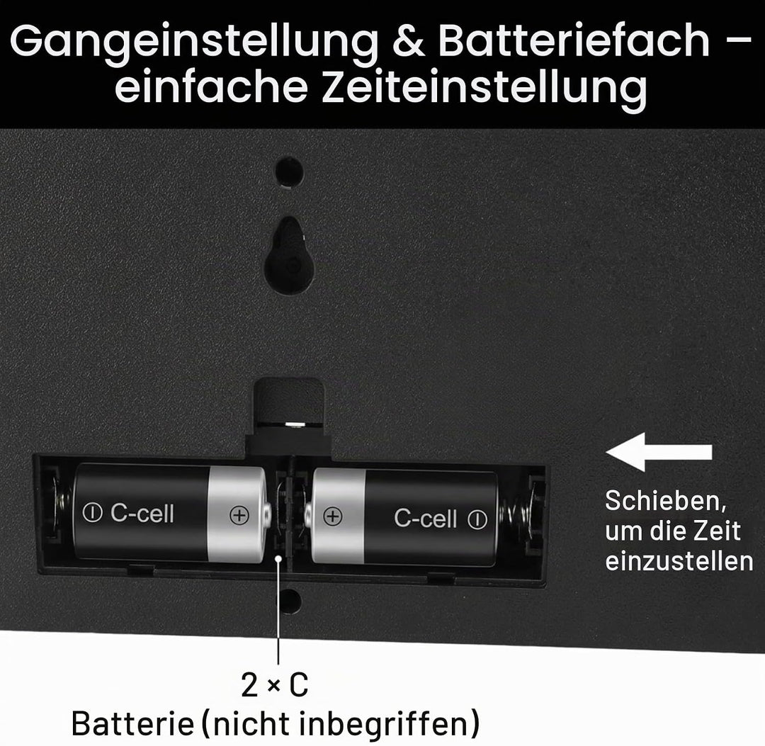 Greensen Retro Style Flip Clock, Mechanische Seitenwechsel-Desktop-Uhr mit Edelstahlbasis für Wohnzi