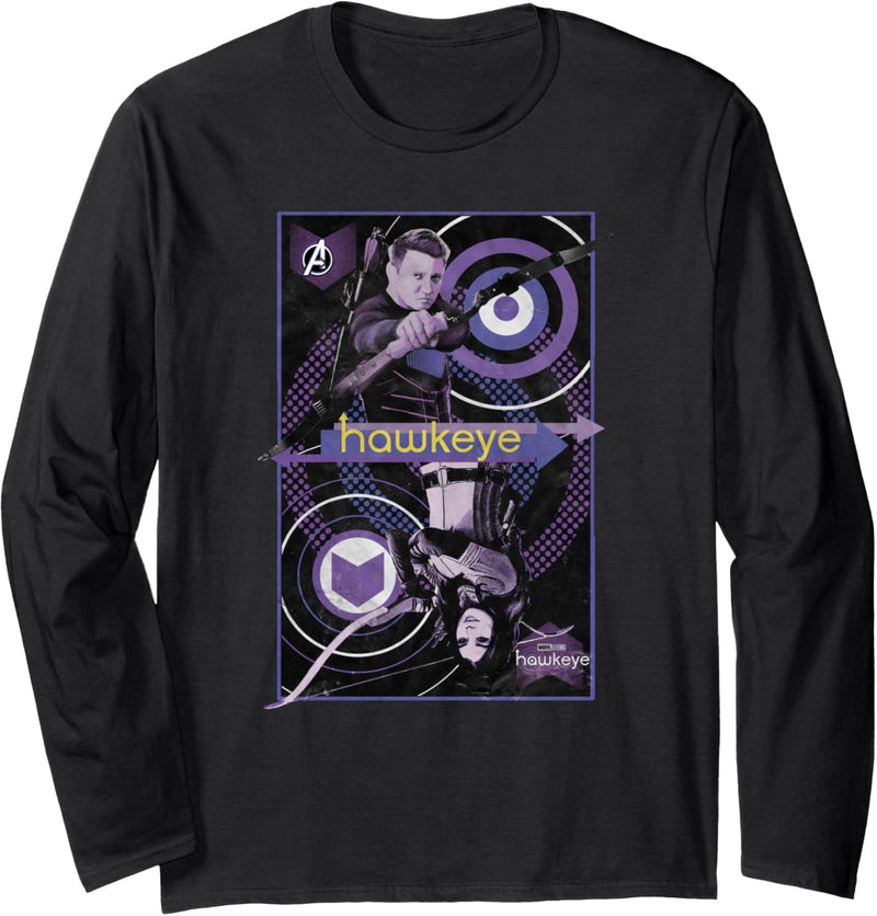 Marvel Hawkeye & Kate Bishop Dual Poster Langarmshirt