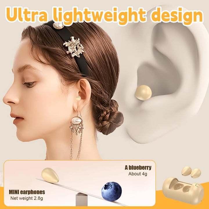 Mini Unsichtbare Kopfhörer Bluetooth Kabellos, Unsichtbare Kleine Schlaf Kopfhörer, In Ear Kleinste