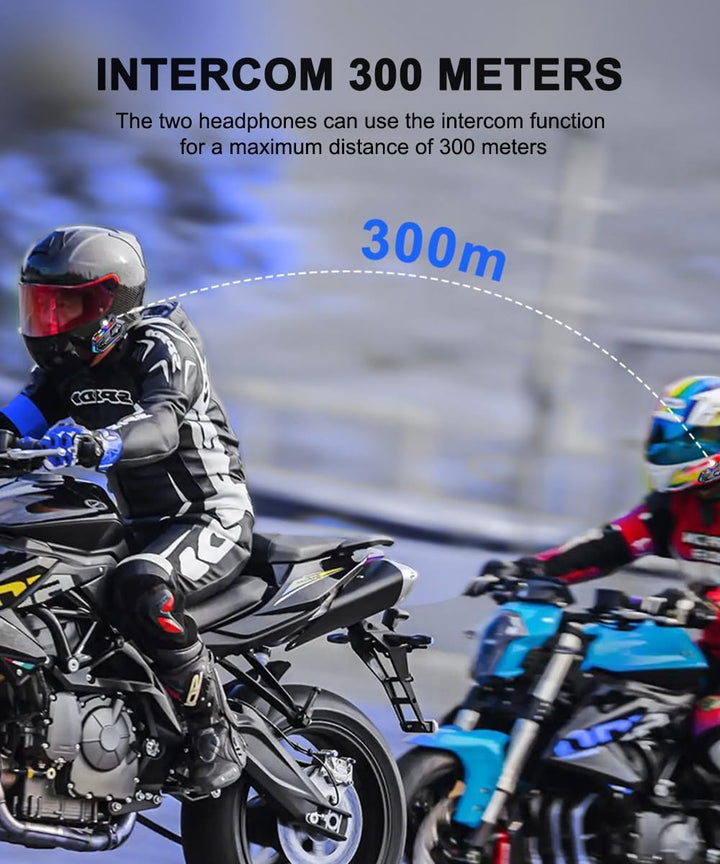 Motorradhelm Lautsprecher, wasserdichtes Motorradhelm Gegensprechanlage Kommunikationssystem Bluetoo