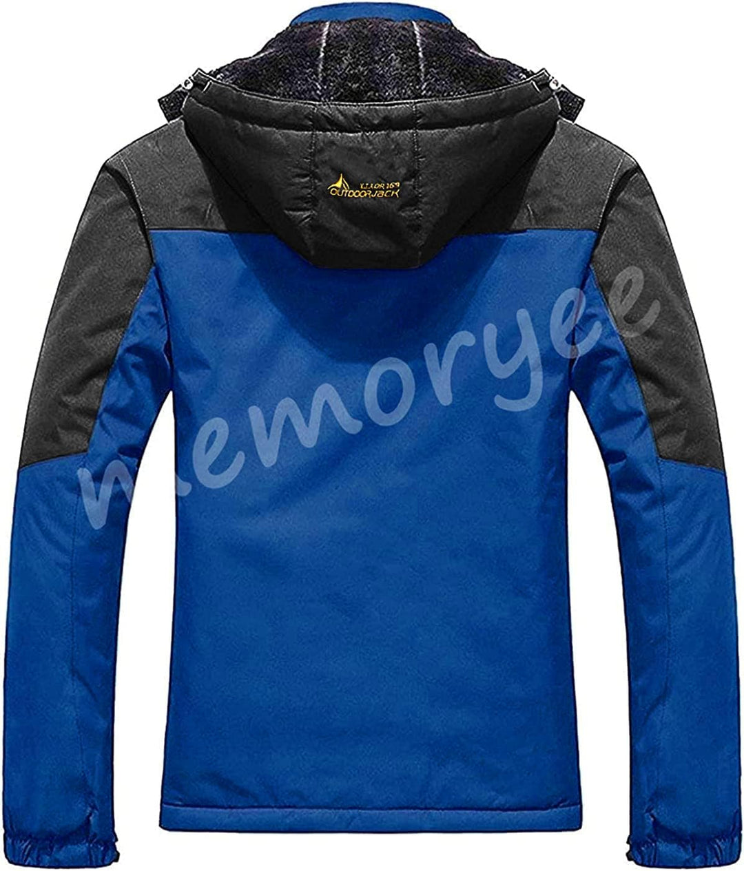 Memoryee Herren Ski Jacke Warmer Gefüttert Winter Fleece Mantel Wasserdichter mit Abnehmbarer Kapuze