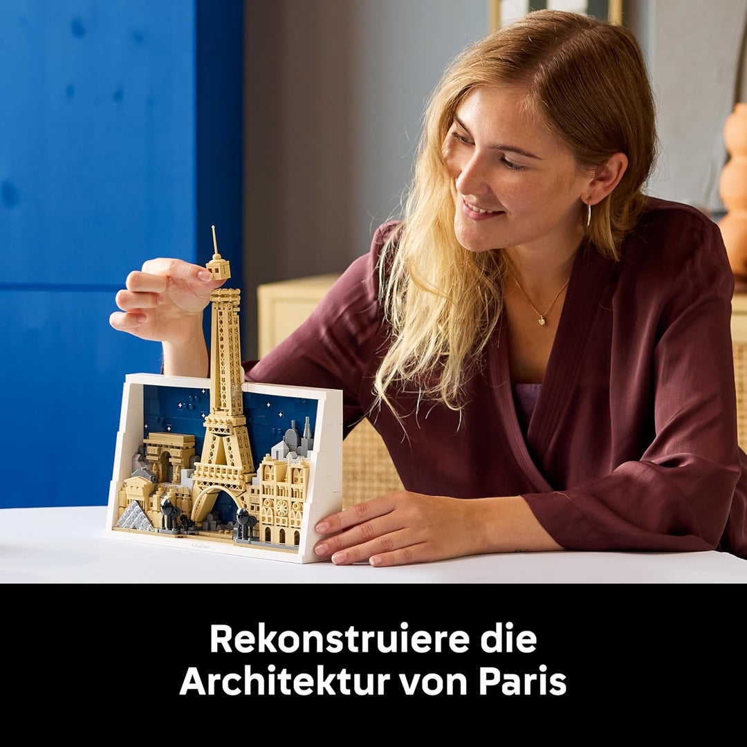LEGO Architecture Paris – Stadt der Liebe 3D Puzzle - Wanddeko als Bastelset zum Bauen - DIY Set Erw