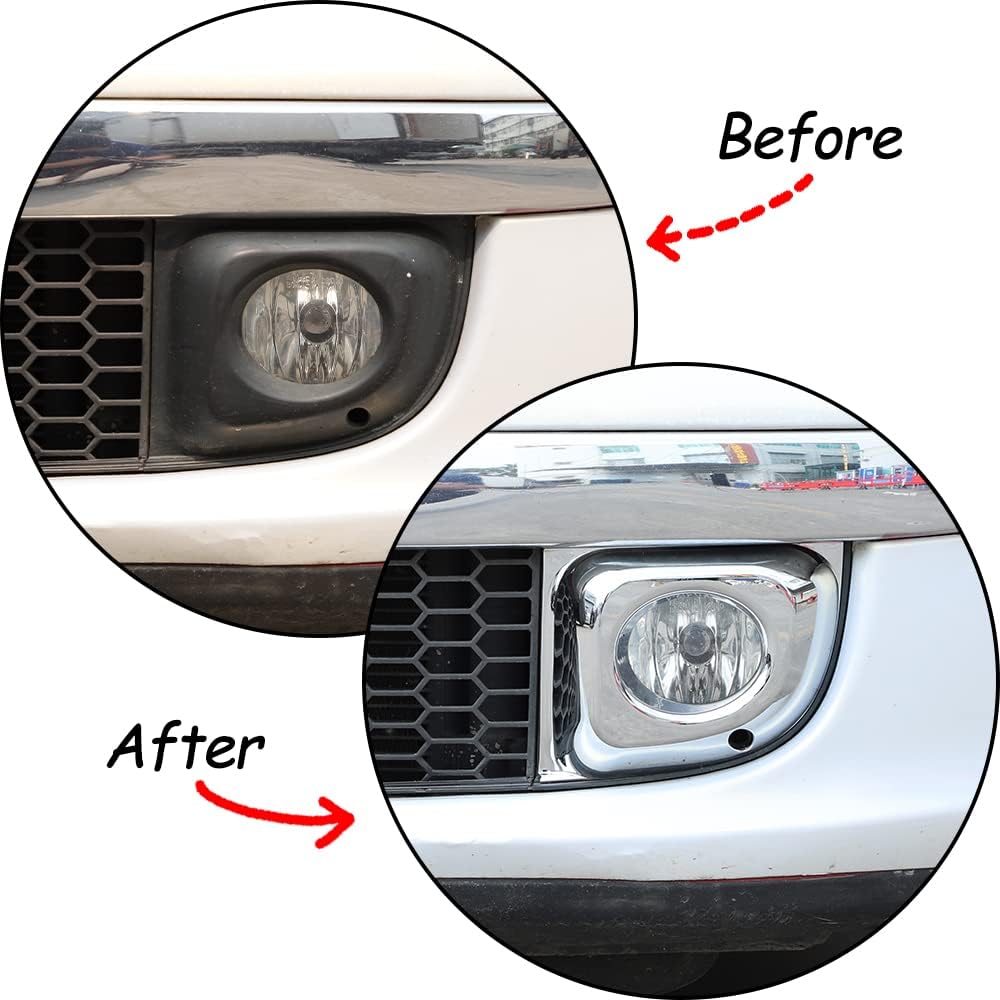YANER Nebelscheinwerfer-Ringblenden für Frontstossstange, passend für Fiat 500 2011–2015, Nebelschei