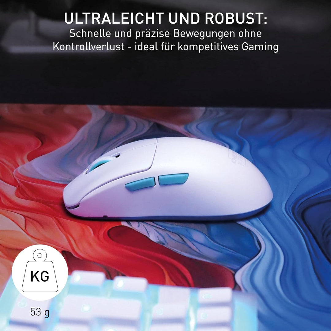 CHERRY XTRFY M68 Wireless, Ultraleichte Kabellose Gaming-Maus, 2,4 GHz Funk, Optimiert für esports,