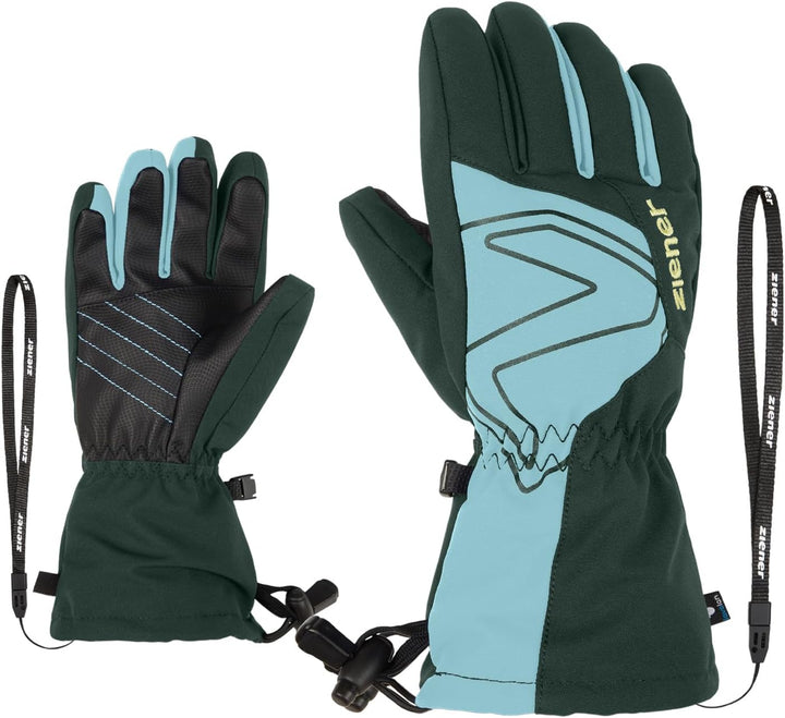 Ziener Kinder Laval Ski-Handschuhe/Wintersport | wasserdicht, extra warm, Wolle 7.5 dark jungle, 7.5