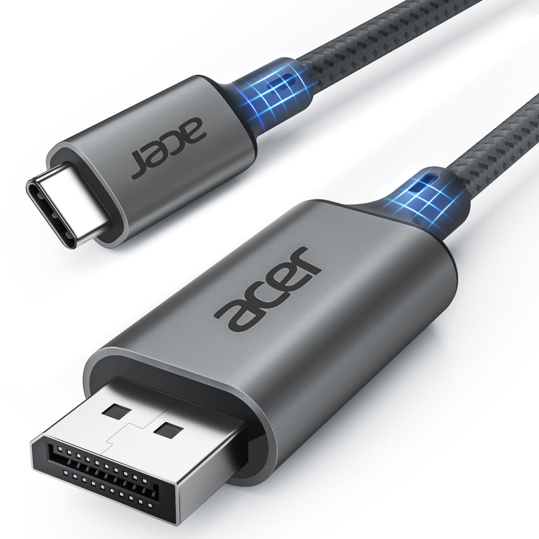 acer USB C Displayport Kabel (4K@60Hz, 2K@165Hz), Typ C Thunderbolt 3/4 auf DP Kabel mit MST, Freesy