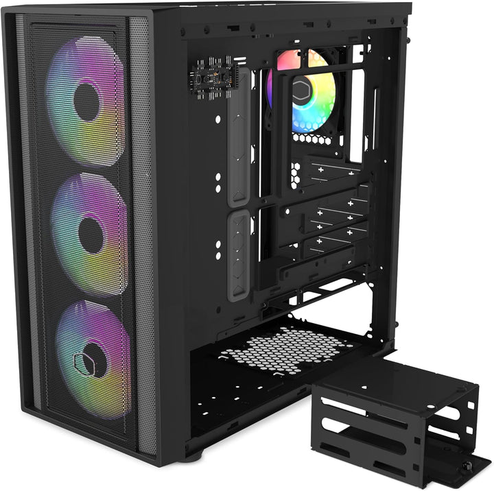 Cooler Master MasterBox 600 – E-ATX-Airflow-Gehäuse Back-Connect-MB- und 420 mm Kühler-fähig, 3 x 14