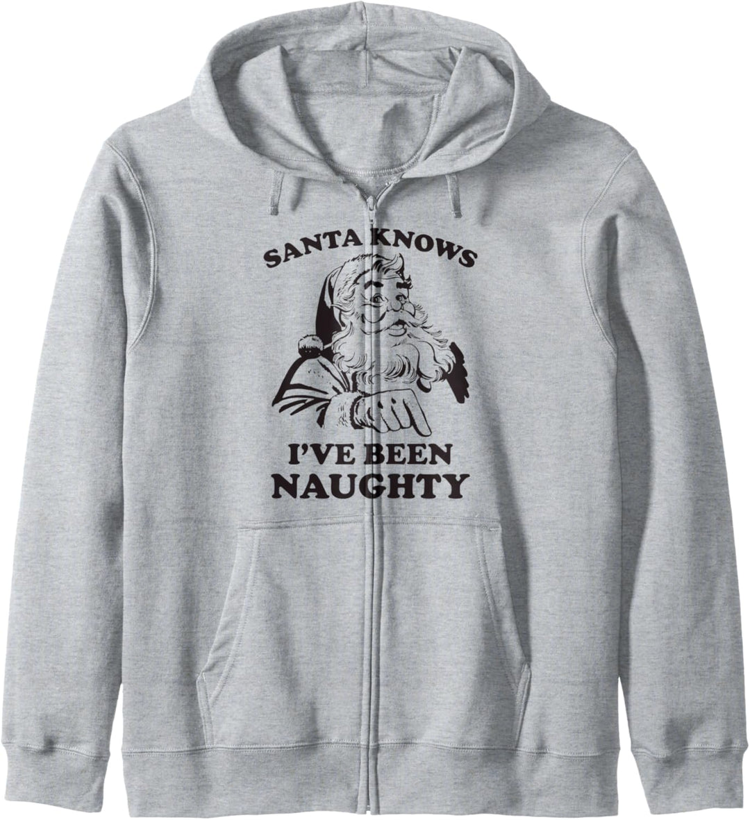 Santa Knows I've Been Naughty Retro Funny Xmas Kapuzenjacke