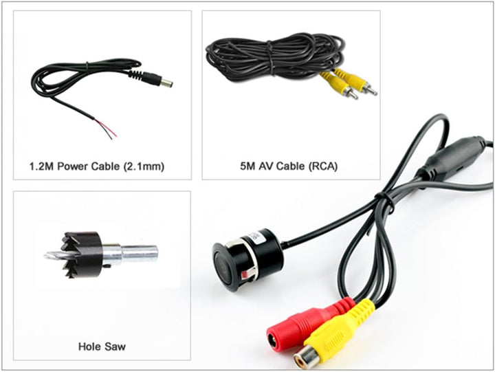 Cocar Auto Rückfahrkamera Backup Camera Stossstange Lochbohren 18 mm Halterung Universal Fit Einpark