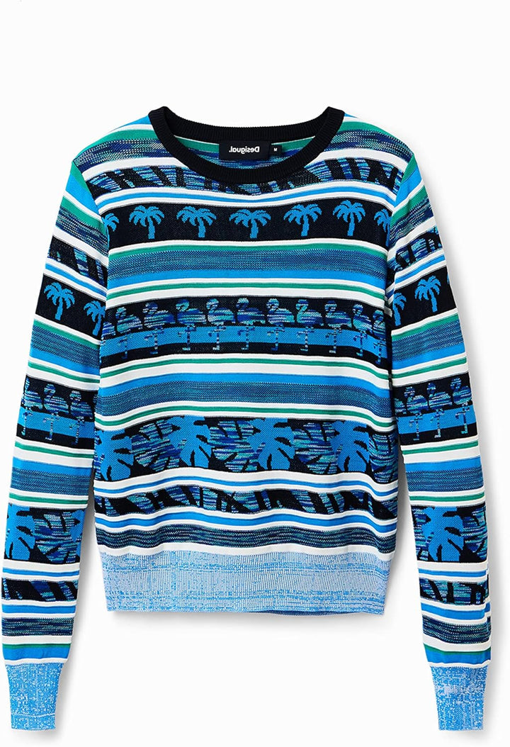 Desigual Damen Sweatshirt XS Blau, XS Blau